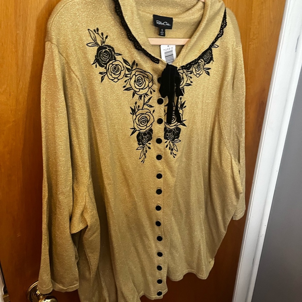 Torrid gold sweater retro chic